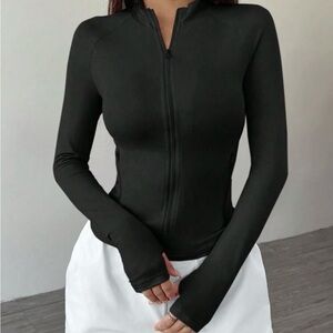 Black Women's Zip-Up Jacket